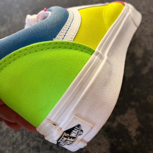 Vans Old Skool Neon Color Block Skate Shoes - Picture 5 of 10